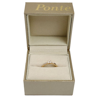 Ponte Vecchio ポンテヴェキオ K18PG ピンクゴールド リング・指輪 ダイヤモンド0.18ct 12号 3.0g レディース【中古】【美品】