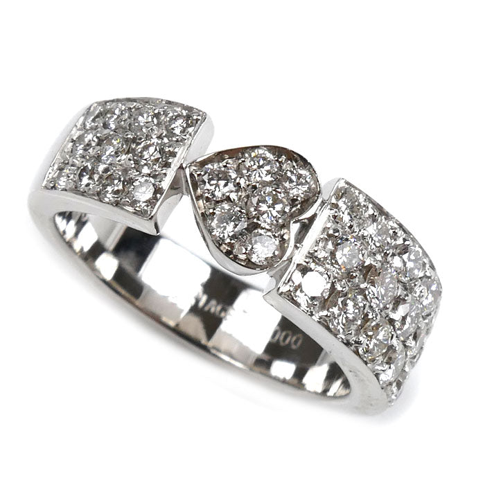 PIAGET ピアジェ K18WG ホワイトゴールド ジュリエット ハート ダイヤ リング・指輪 ダイヤモンド 13号 54 8.8g レディース【中古】【美品】