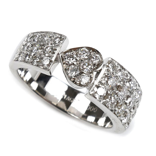 PIAGET ピアジェ K18WG ホワイトゴールド ジュリエット ハート ダイヤ リング・指輪 ダイヤモンド 13号 54 8.8g レディース【中古】【美品】