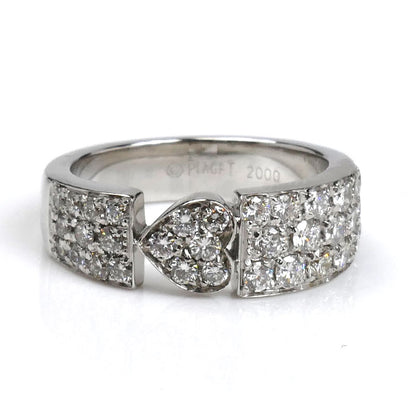 PIAGET ピアジェ K18WG ホワイトゴールド ジュリエット ハート ダイヤ リング・指輪 ダイヤモンド 13号 54 8.8g レディース【中古】【美品】