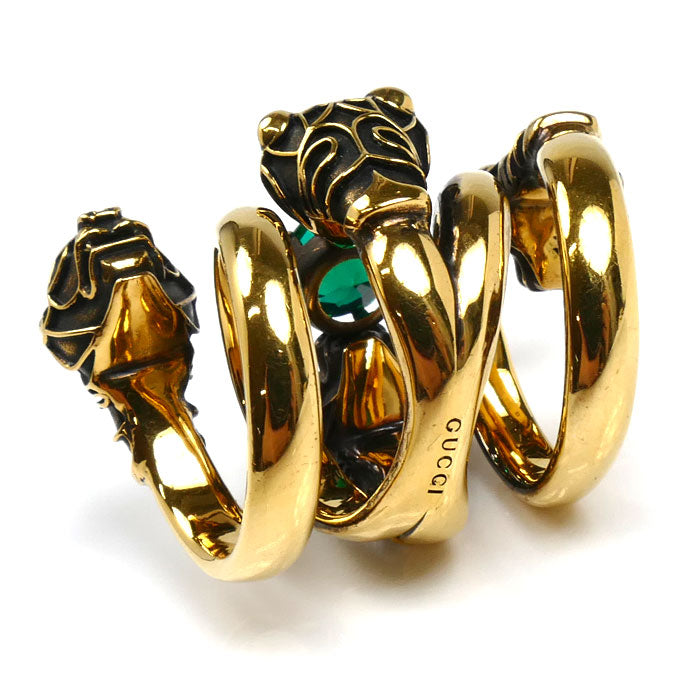 GUCCI グッチ GP タイガーヘッド ダブルラップ リング・指輪 401983 14号 33.7g メンズ レディース ユニセックス【中古】