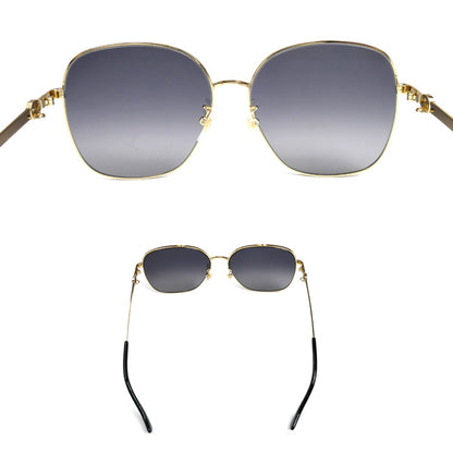 GUCCI グッチ インターロッキングG サングラス ゴールド グレーグラデーション GG1089SA 001 61□15-145 チェーン付き ユニセックス【中古】【美品】