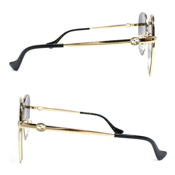 GUCCI グッチ インターロッキングG サングラス ゴールド グレーグラデーション GG1089SA 001 61□15-145 チェーン付き ユニセックス【中古】【美品】