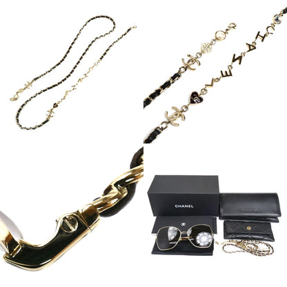 CHANEL シャネル バタフライシェイプ サングラス ブラウン 4274Q c.395/3 59□16 135 3N チェーン付き レディース【中古】【美品】