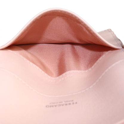 Salvatore Ferragamo サルヴァトーレフェラガモ ガンチーニ カードケース Hug ライトピンク 220552 レディース【未使用】【買取品】