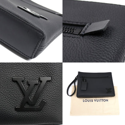 LOUIS VUITTON ルイ・ヴィトン テイクオフ ポーチ LVアエログラム ブラック M69837 ICチップ ユニセックス【中古】【美品】
