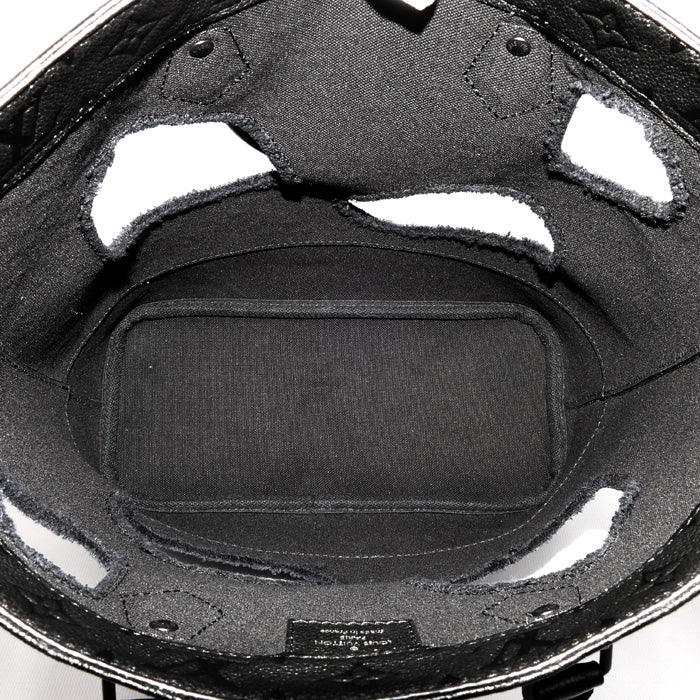 LOUIS VUITTON ルイ・ヴィトン ウィズホールズ 川久保 玲コラボ トートバッグ モノグラムアンプラント ブラック M45887 AR0281 レディース【中古】【美品】