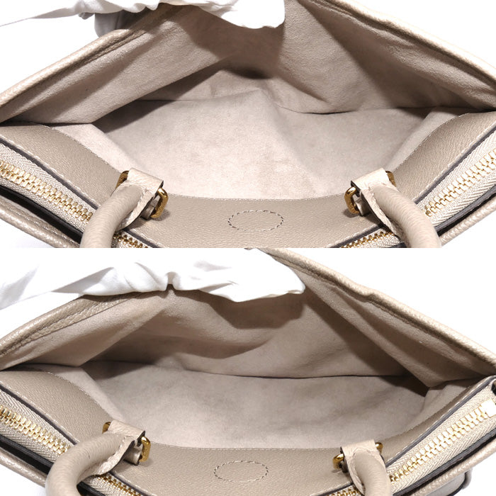 LOUIS VUITTON ルイ・ヴィトン バイカラー トリアノンPM 2Wayショルダーバッグ モノグラムアンプラント ベージュ M46585 ICチップ レディース【中古】【美品】