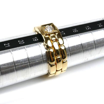 ゆきざき K18YG イエローゴールド レガリア リング・指輪 ダイヤモンド0.20ct 18号 12.8g メンズ【中古】【美品】
