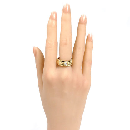 ゆきざき K18YG イエローゴールド レガリア リング・指輪 ダイヤモンド0.20ct 18号 12.8g メンズ【中古】【美品】