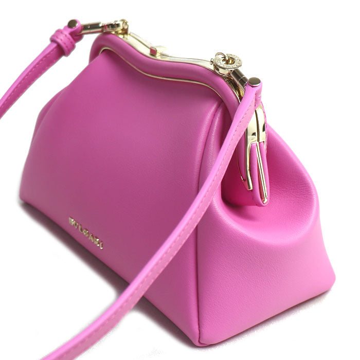 BVLGARI ブルガリ セルペンティーヌ ポーチ 2Wayショルダーバッグ ピンク レディース【中古】【極美品】
