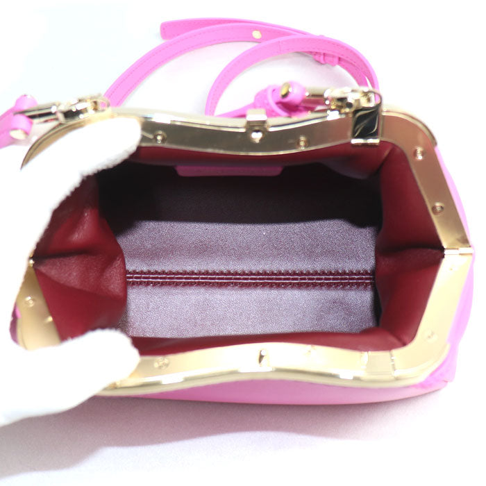 BVLGARI ブルガリ セルペンティーヌ ポーチ 2Wayショルダーバッグ ピンク レディース【中古】【極美品】
