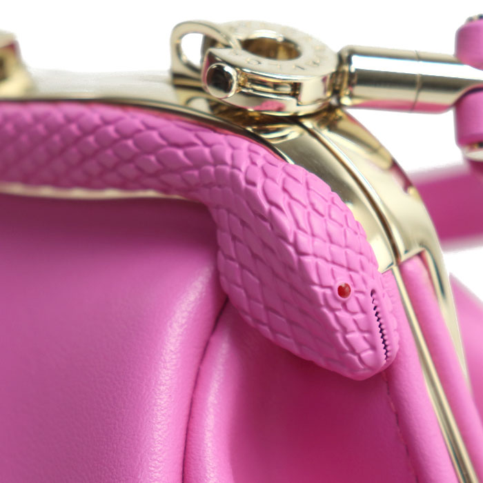 BVLGARI ブルガリ セルペンティーヌ ポーチ 2Wayショルダーバッグ ピンク レディース【中古】【極美品】