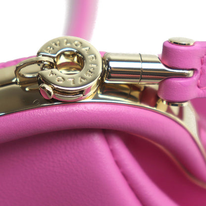 BVLGARI ブルガリ セルペンティーヌ ポーチ 2Wayショルダーバッグ ピンク レディース【中古】【極美品】
