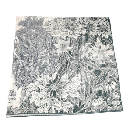 HERMES エルメス カレジュアン BOTANICO DI PALERMO パレルモの植物園にて ストール グリーン ヴェール・ロデン / ナチュラル / アンクル H244121S 05 レディース【中古】【美品】