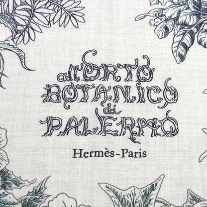 HERMES エルメス カレジュアン BOTANICO DI PALERMO パレルモの植物園にて ストール グリーン ヴェール・ロデン / ナチュラル / アンクル H244121S 05 レディース【中古】【美品】