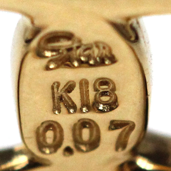 STAR JEWELRY スタージュエリー K18YG イエローゴールド TWO LINKS リング・指輪 1ZR1241 ダイヤモンド0.07ct 13号 2.7g レディース【中古】【美品】