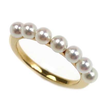 MIKIMOTO ミキモト K18YG イエローゴールド ベビーパール リング・指輪 PR-1426K アコヤパール約3.7mm 12号 3.1g レディース【中古】【美品】