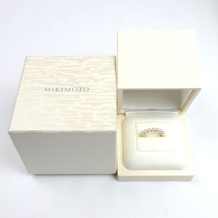 MIKIMOTO ミキモト K18YG イエローゴールド ベビーパール リング・指輪 PR-1426K アコヤパール約3.7mm 12号 3.1g レディース【中古】【美品】
