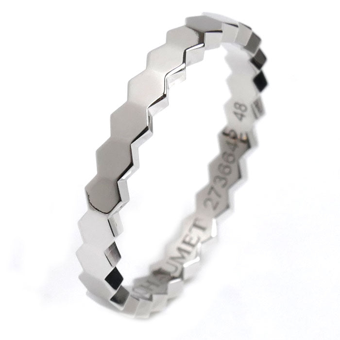 Chaumet ショーメ K18WG ホワイトゴールド ビーマイラブ ハニカム リング・指輪 081930 8号 48 1.8g レディース【中古】【美品】