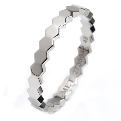 Chaumet ショーメ K18WG ホワイトゴールド ビーマイラブ ハニカム リング・指輪 081930 8号 48 1.8g レディース【中古】【美品】