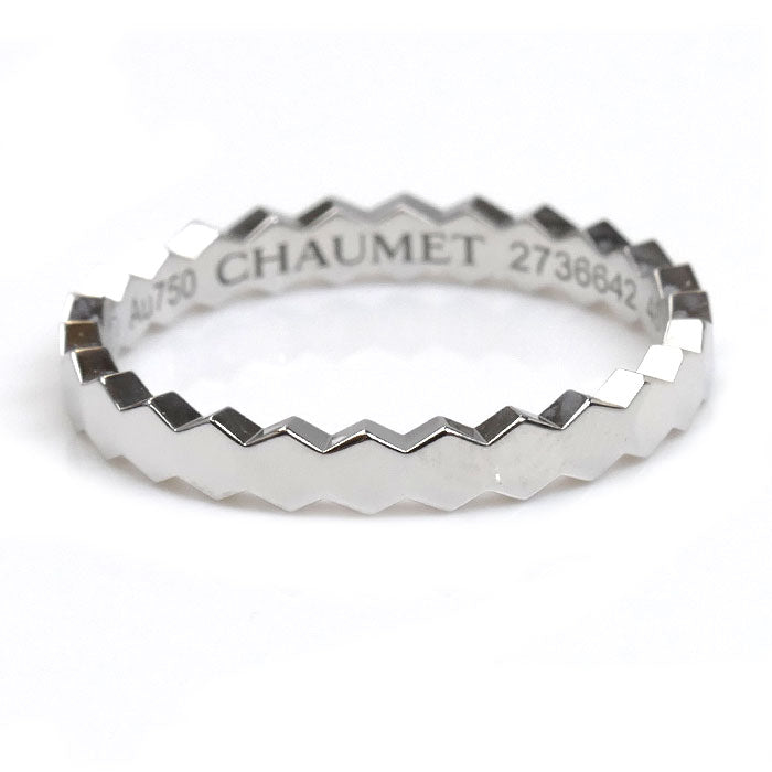 Chaumet ショーメ K18WG ホワイトゴールド ビーマイラブ ハニカム リング・指輪 081930 8号 48 1.8g レディース【中古】【美品】