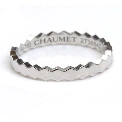 Chaumet ショーメ K18WG ホワイトゴールド ビーマイラブ ハニカム リング・指輪 081930 8号 48 1.8g レディース【中古】【美品】