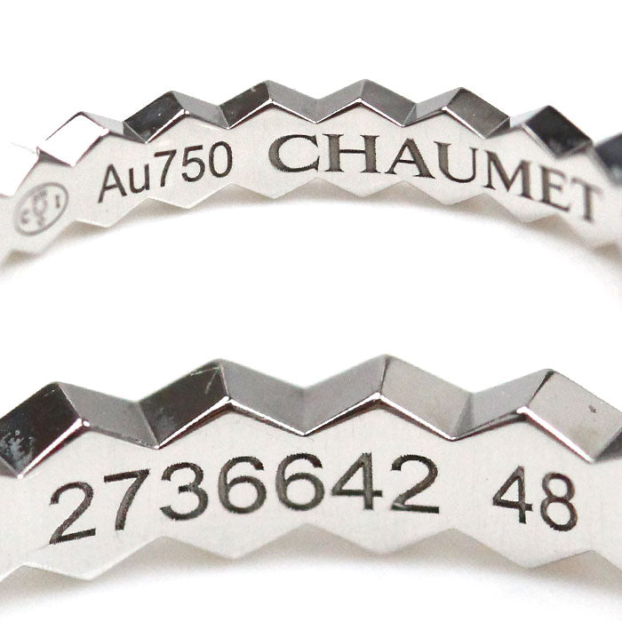 Chaumet ショーメ K18WG ホワイトゴールド ビーマイラブ ハニカム リング・指輪 081930 8号 48 1.8g レディース【中古】【美品】