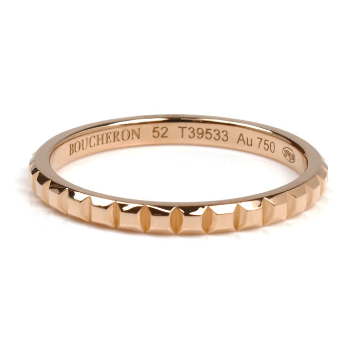 Boucheron ブシュロン K18PG ピンクゴールド クルドパリ スモール リング・指輪 JAL01164 12号 52 2.0g レディース【中古】【美品】
