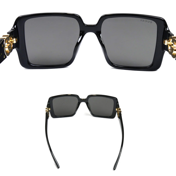 GUCCI グッチ スクエア サングラス ブラック GG1692SA 001 54□18-140 ユニセックス【中古】【美品】