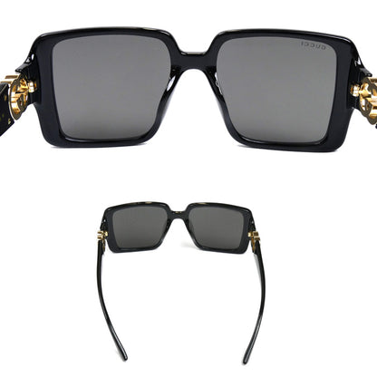 GUCCI グッチ スクエア サングラス ブラック GG1692SA 001 54□18-140 ユニセックス【中古】【美品】