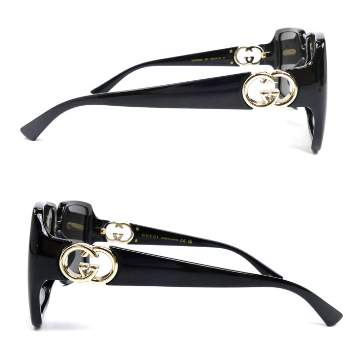GUCCI グッチ スクエア サングラス ブラック GG1692SA 001 54□18-140 ユニセックス【中古】【美品】