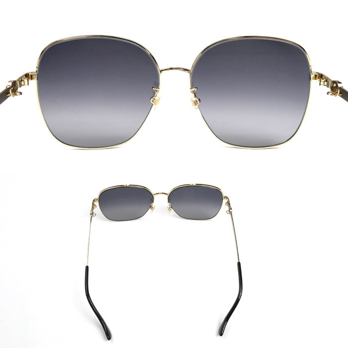 GUCCI グッチ インターロッキングG サングラス ゴールド GG1089SA 001 61□15-145 チェーン付き ユニセックス【中古】【美品】
