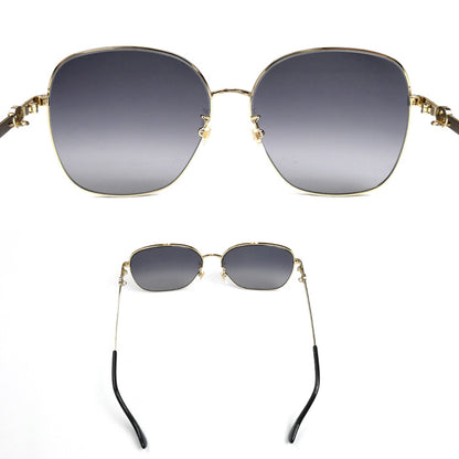 GUCCI グッチ インターロッキングG サングラス ゴールド GG1089SA 001 61□15-145 チェーン付き ユニセックス【中古】【美品】