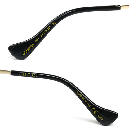 GUCCI グッチ インターロッキングG サングラス ゴールド GG1089SA 001 61□15-145 チェーン付き ユニセックス【中古】【美品】
