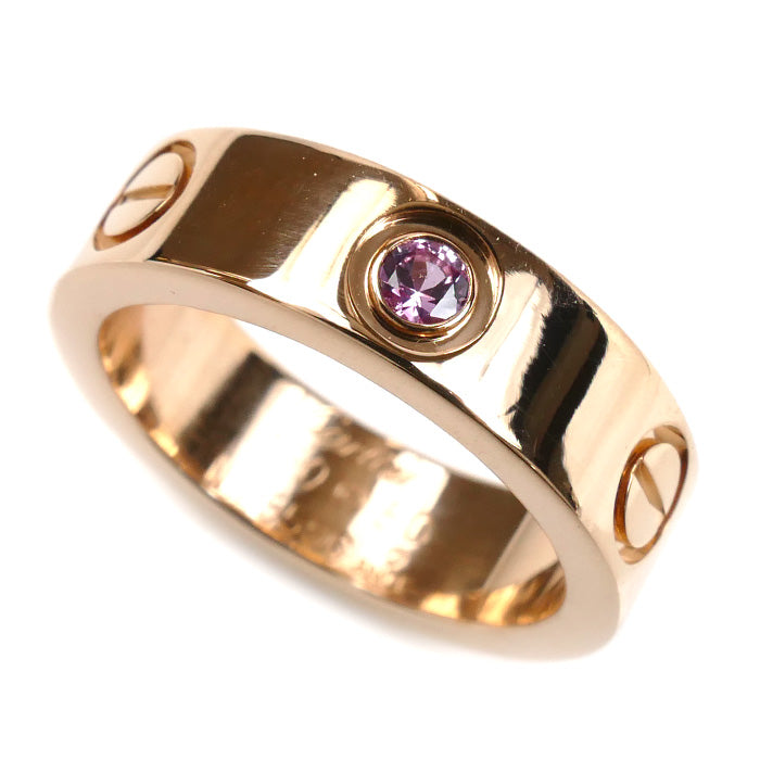 CARTIER カルティエ K18PG ピンクゴールド ラブ 1P ピンクサファイア リング・指輪 B4064450 10号 50 9.0g レディース【中古】【美品】