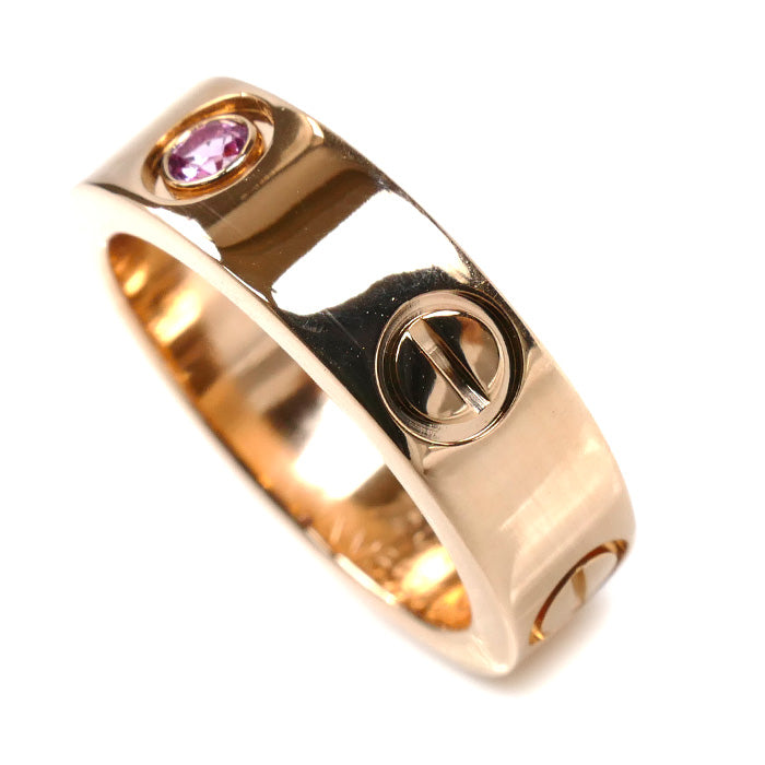 CARTIER カルティエ K18PG ピンクゴールド ラブ 1P ピンクサファイア リング・指輪 B4064450 10号 50 9.0g レディース【中古】【美品】
