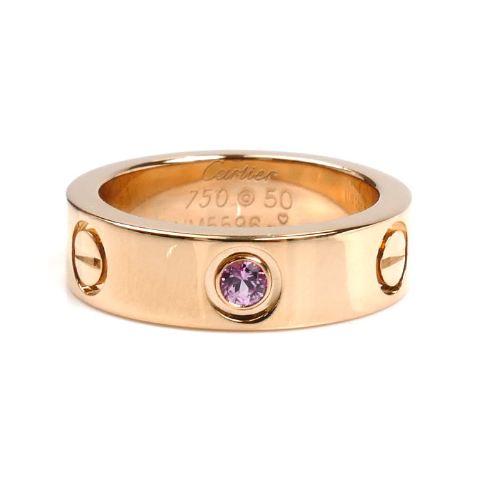 CARTIER カルティエ K18PG ピンクゴールド ラブ 1P ピンクサファイア リング・指輪 B4064450 10号 50 9.0g レディース【中古】【美品】