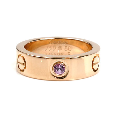 CARTIER カルティエ K18PG ピンクゴールド ラブ 1P ピンクサファイア リング・指輪 B4064450 10号 50 9.0g レディース【中古】【美品】