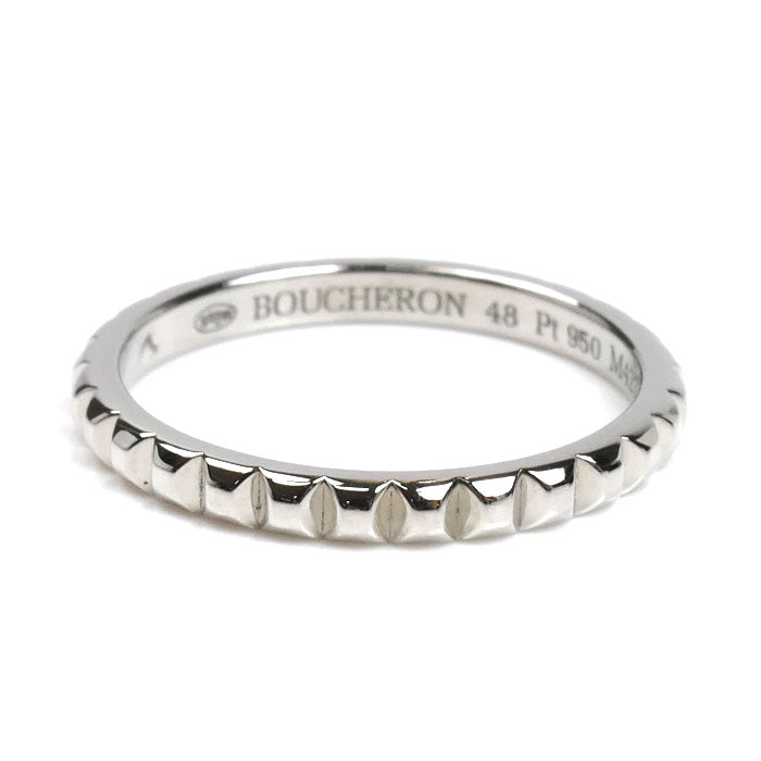 Boucheron ブシュロン Pt950プラチナ クルドパリ スモール リング・指輪 JAL01160 8号 48 2.5g レディース【中古】【美品】
