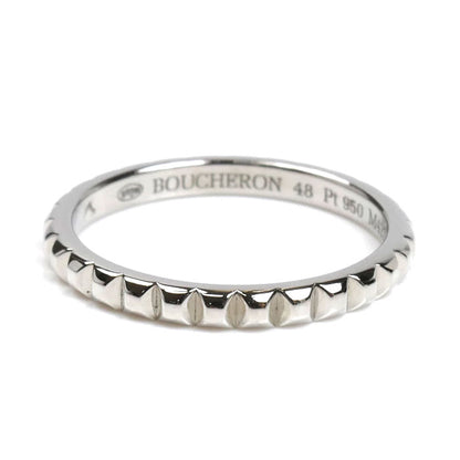 Boucheron ブシュロン Pt950プラチナ クルドパリ スモール リング・指輪 JAL01160 8号 48 2.5g レディース【中古】【美品】