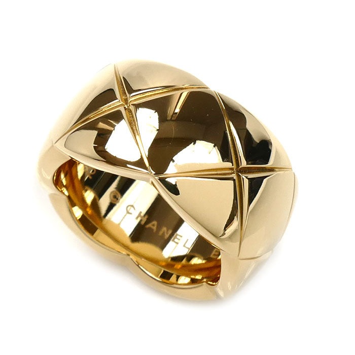 CHANEL シャネル K18YG イエローゴールド ココクラッシュ ラージ リング・指輪 J10574 12号 52 11.7g レディース【中古】【美品】