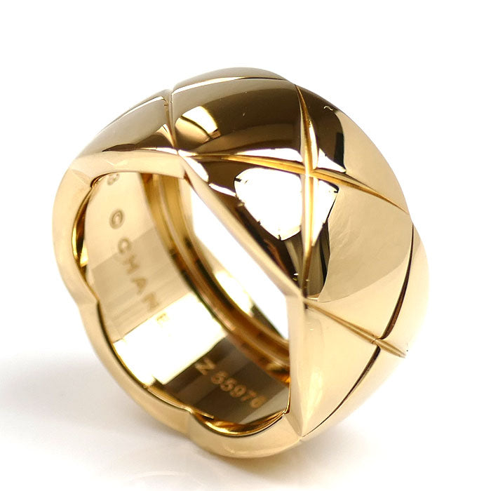 CHANEL シャネル K18YG イエローゴールド ココクラッシュ ラージ リング・指輪 J10574 13号 53 11.0g レディース【中古】【美品】