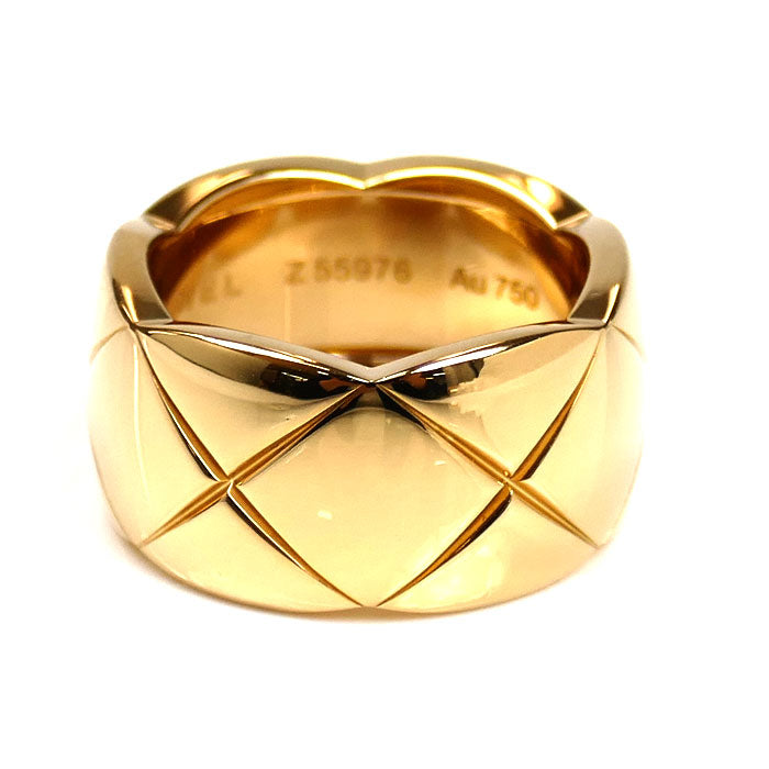 CHANEL シャネル K18YG イエローゴールド ココクラッシュ ラージ リング・指輪 J10574 13号 53 11.0g レディース【中古】【美品】