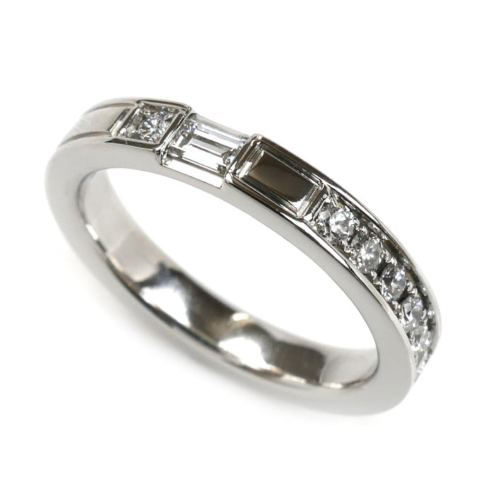 HARRY WINSTON ハリーウィンストン Pt950プラチナ トラフィック アクセント バンド ダイヤ リング・指輪 WBDPACRFTRF 7号 5.2g レディース【中古】【美品】