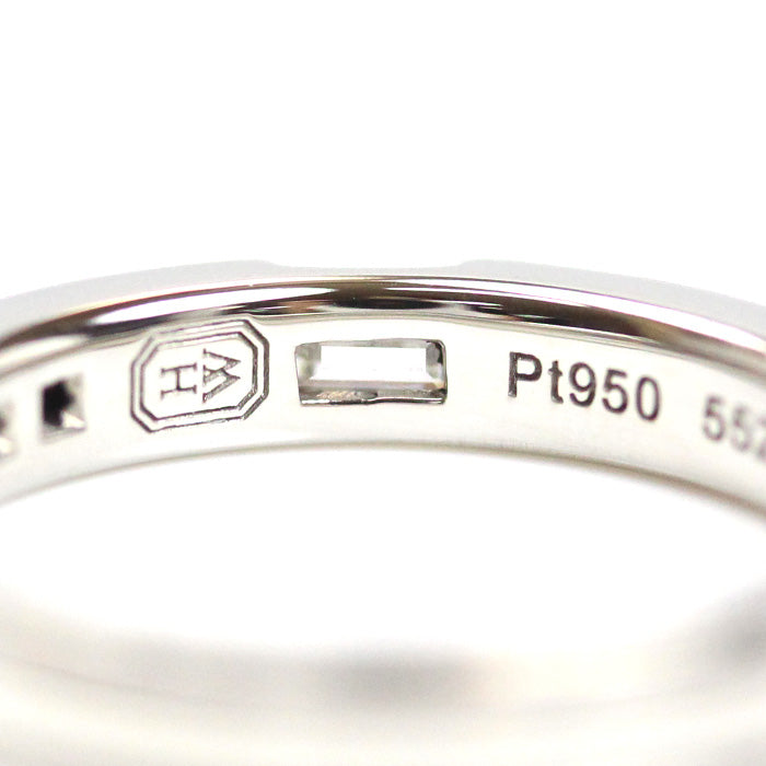 HARRY WINSTON ハリーウィンストン Pt950プラチナ トラフィック アクセント バンド ダイヤ リング・指輪 WBDPACRFTRF 7号 5.2g レディース【中古】【美品】