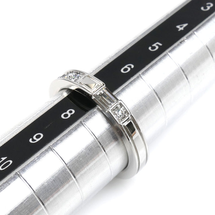 HARRY WINSTON ハリーウィンストン Pt950プラチナ トラフィック アクセント バンド ダイヤ リング・指輪 WBDPACRFTRF 7号 5.2g レディース【中古】【美品】
