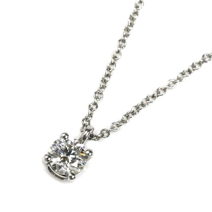 TIFFANY&Co. ティファニー Pt950プラチナ ソリティア ダイヤ ネックレス ダイヤモンド0.30ct 2.6g 40cm レディース【中古】