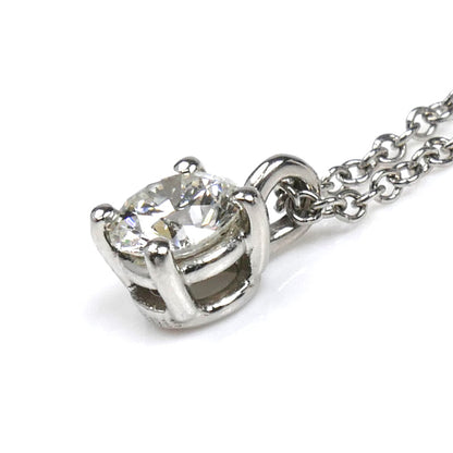 TIFFANY&Co. ティファニー Pt950プラチナ ソリティア ダイヤ ネックレス ダイヤモンド0.30ct 2.6g 40cm レディース【中古】