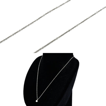 TIFFANY&Co. ティファニー Pt950プラチナ ソリティア ダイヤ ネックレス ダイヤモンド0.30ct 2.6g 40cm レディース【中古】